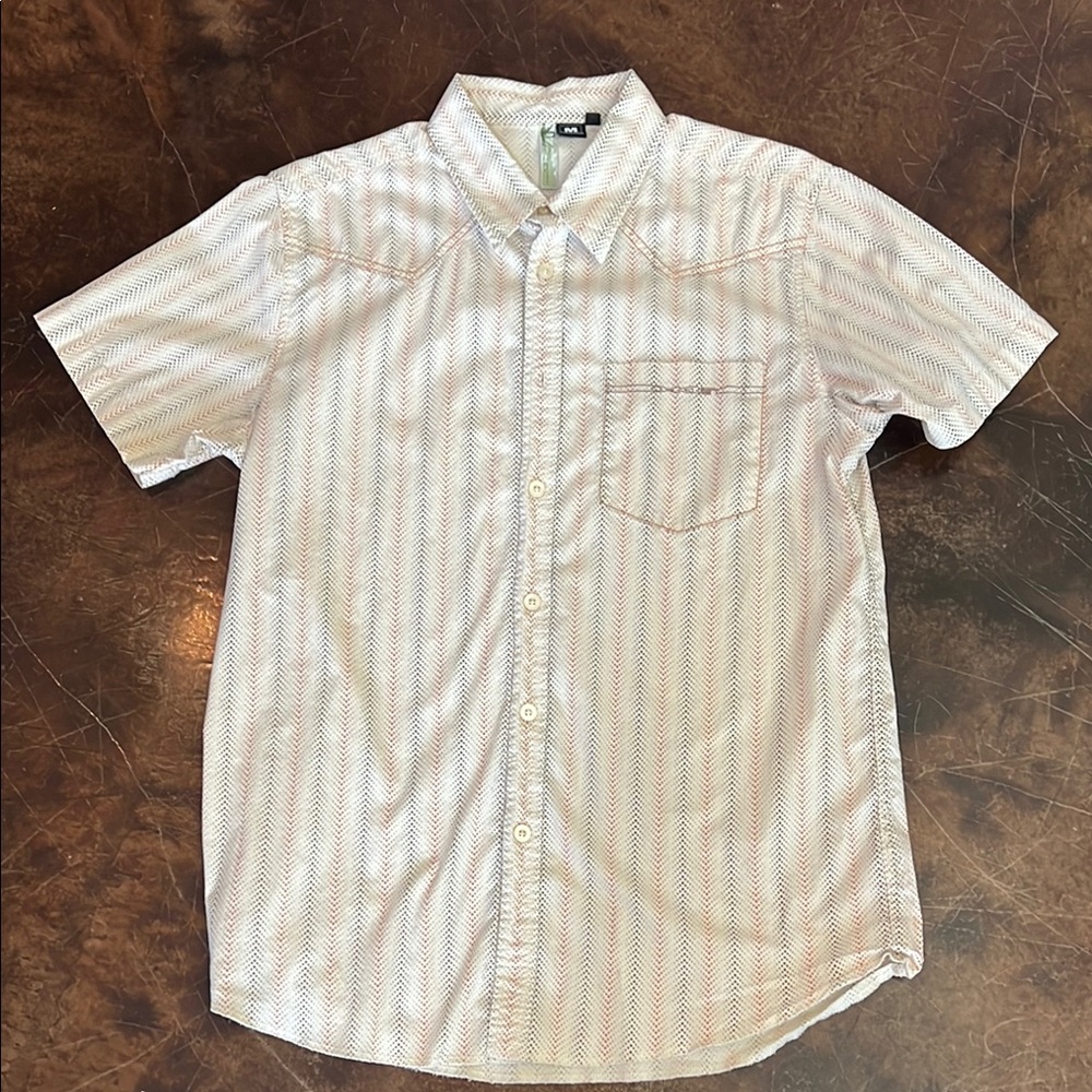 Vintage inspired Men’s Button down short sleeve  by O-Kley size Medium